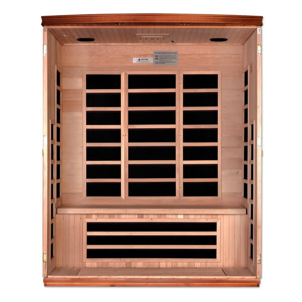 Dynamic Lugano 3 Person Low EMF FAR Infrared Sauna DYN-6336-02 Interior