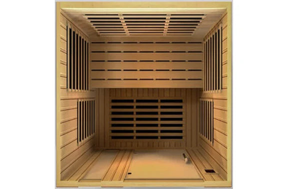 Dynamic Lugano 3 Person Ultra Low EMF FAR Infrared Sauna DYN-6336-02 Elite Top Down View