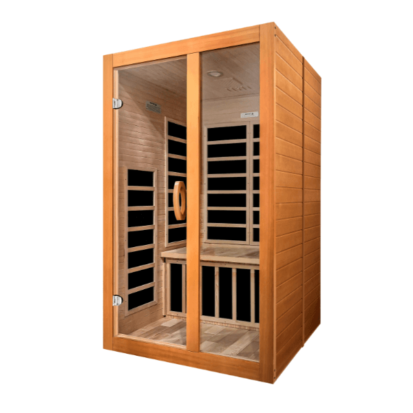 Dynamic Santiago 2 Person Ultra Low EMF FAR Infrared Sauna DYN-6209-02 Elite Front Right View