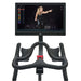 Echelon-EX-Pro-Bike-Exercise bike with a screen displaying a workout interface on a white background