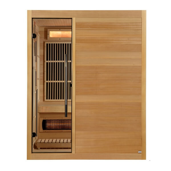 Golden Designs 2025 Soria 3 Per Hybrid Sauna Full Spectrum and Harvia Traditional Stove GDI-8330-01	Front View 
