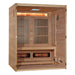 Golden Designs 2025 Soria 3 Per Hybrid Sauna Full Spectrum and Harvia Traditional Stove GDI-8330-01 Interior Right Side View