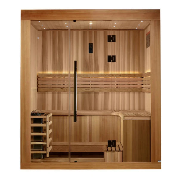 Golden Designs "Copenhagen Edition" 3-Person Traditional Steam Sauna - GDI-7389-02