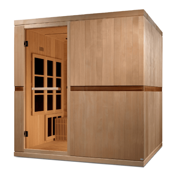 Golden Designs Catalonia 8-person PureTech™ Near Zero EMF FAR Infrared Sauna GDI-6880-02	Front Right View
