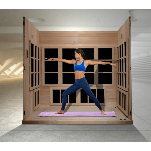 Golden Designs Catalonia 8-person PureTech™ Near Zero EMF FAR Infrared Sauna GDI-6880-02	Interior View
