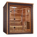 Golden Designs Drammen 3 Person Outdoor Traditional Sauna GDI-8203-01	Front Left View
