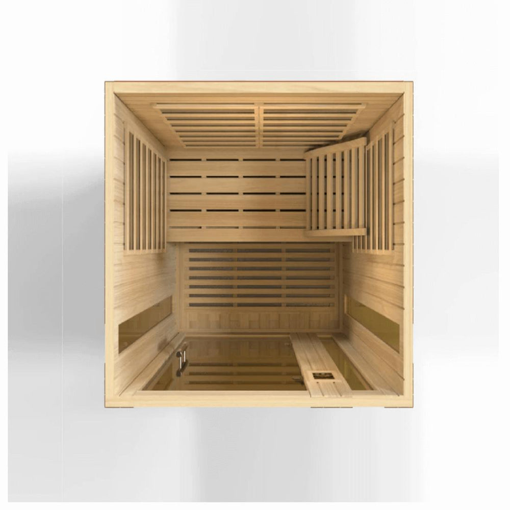 Golden Designs S-Shape Back Rest 2-Pack for Saunas Top Down View