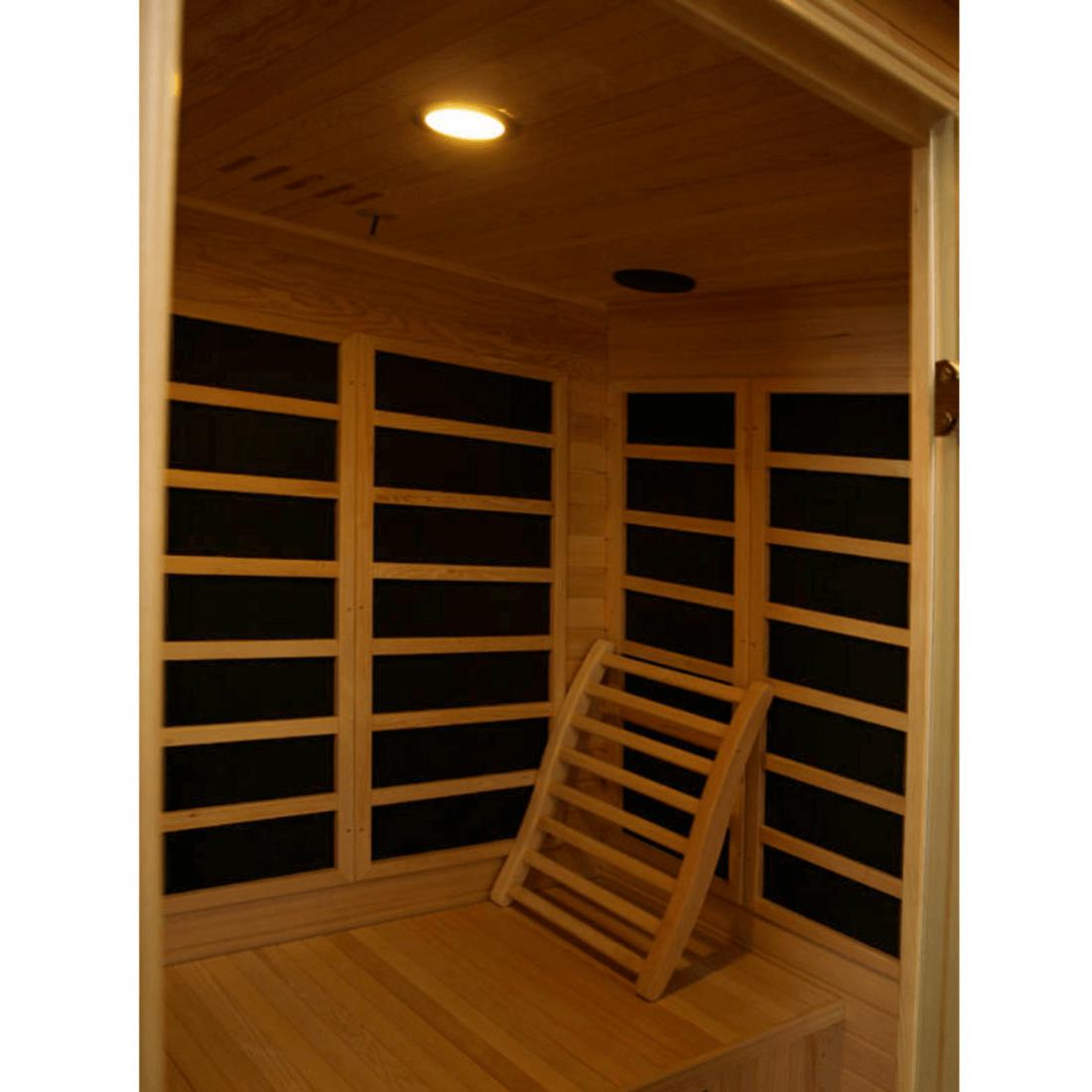 Golden Designs S-Shape Back Rest 2-Pack for Saunas in a larger saunas