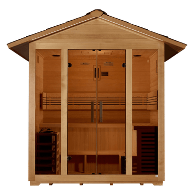 Golden Designs "Vorarlberg" 5 Person Traditional Outdoor Sauna GDI‐8105‐01	Front View 
