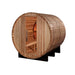 Golden Designs "Zurich" 4 Person Barrel with Bronze Privacy View - Traditional Sauna GDI-B024-01	Front View 
