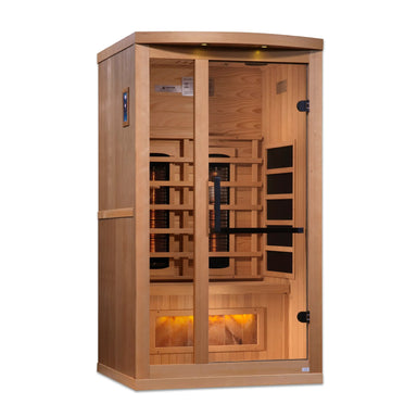 Golden Designs 1-2-Person Full Spectrum PureTech Near Zero EMF FAR Infrared Sauna  Canadian Hemlock GDI-8010-03