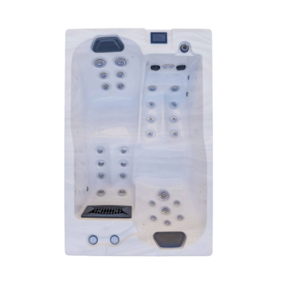 Luxury Spas Cascade WS-303 2-Person Hot Tub top view white background