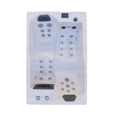 Luxury Spas Cascade WS-303 2-Person Hot Tub top view white background