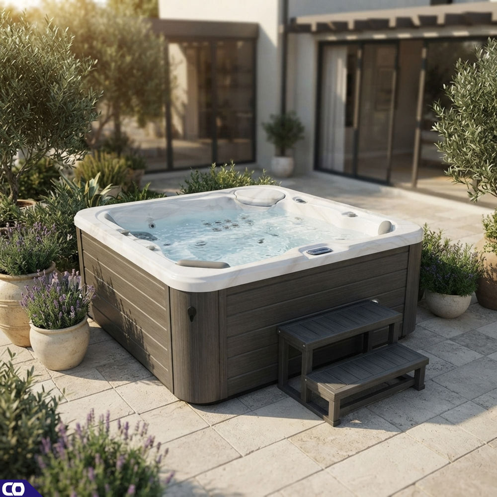 Luxury Spas Danika 5-Person Hot Tub outdoor patio view