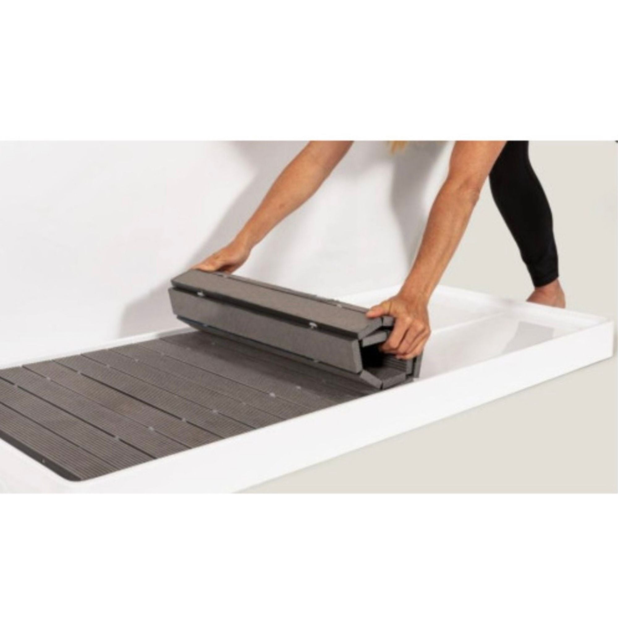 Luxury Spas Cold Plunge Basin – Slip-Resistant Platform with Water Catch & Drain