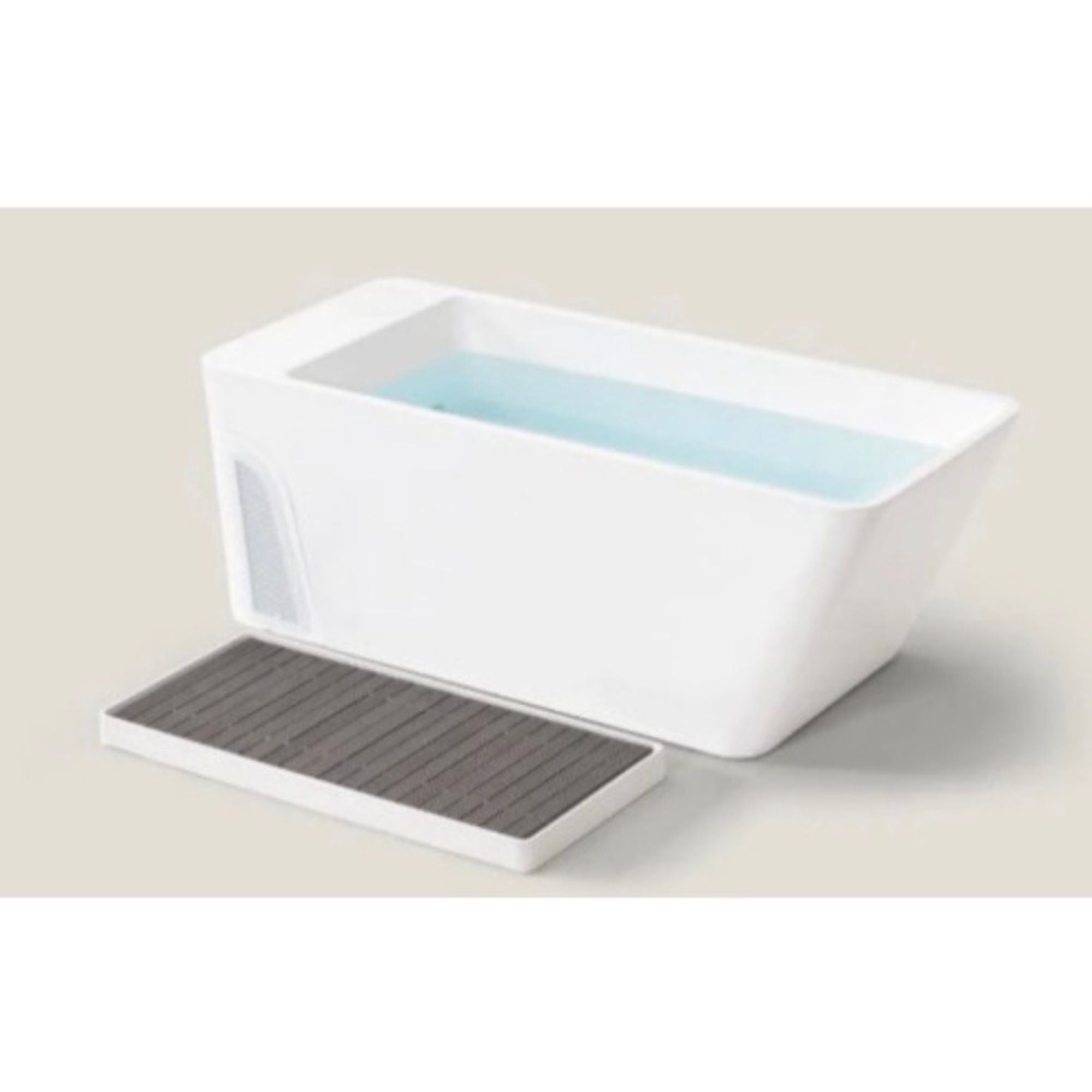 Luxury Spas Cold Plunge Basin – Slip-Resistant Platform with Water Catch & Drain