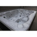 Luxury Spas Solice 3 - person hybrid hot tub with multiple jets on a white background