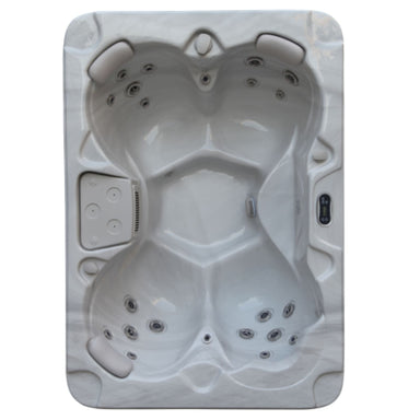 Luxury Spas Tahoe 4-person Hot tub with multiple jets on a white background