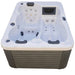 Luxury Spas Allure 3-Person Hot tub with a white interior and brown exterior on a white background