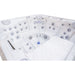 Luxury Spas Liberty 5-Person Hot tub with multiple jets and a control panel on a white background