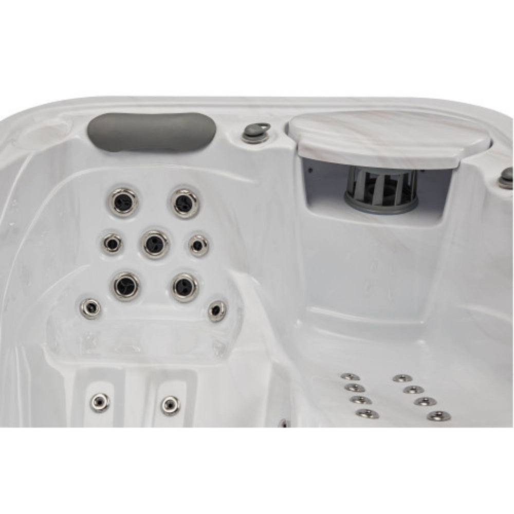 Luxury Spas Casey 3 Person Hot Tub Close Up Inside View With Jets