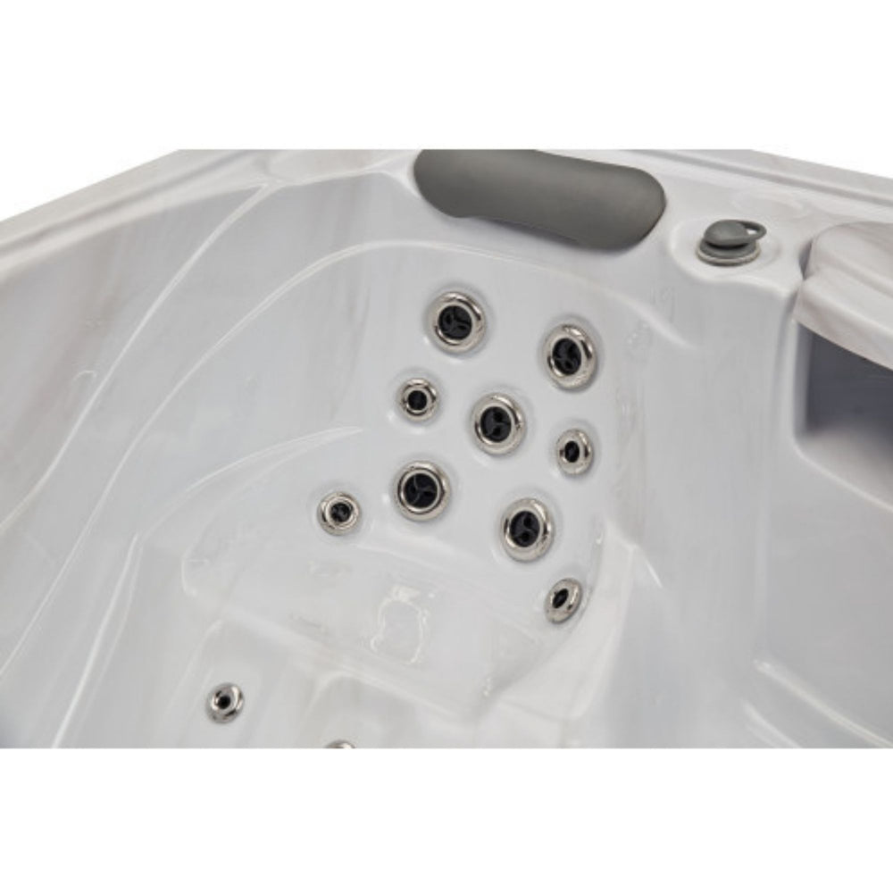 Luxury Spas Casey 3 Person Hot Tub Close Up  Neck Pillows View 