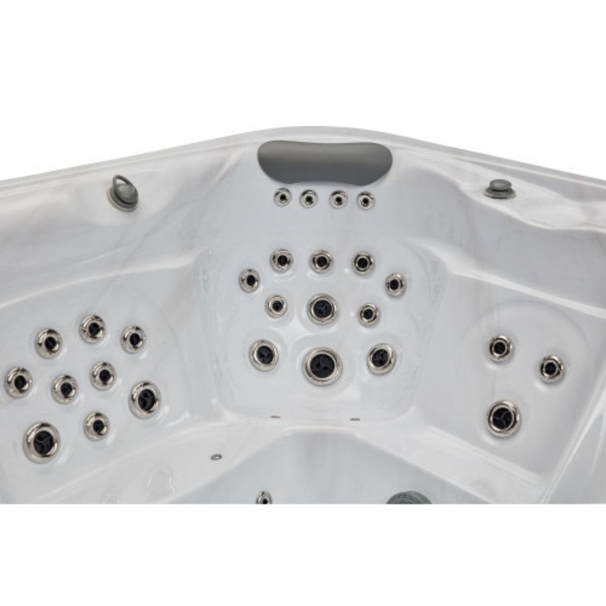 Luxury Spas Danika 5-Person Hot Tub Close Up Pillow and Jets