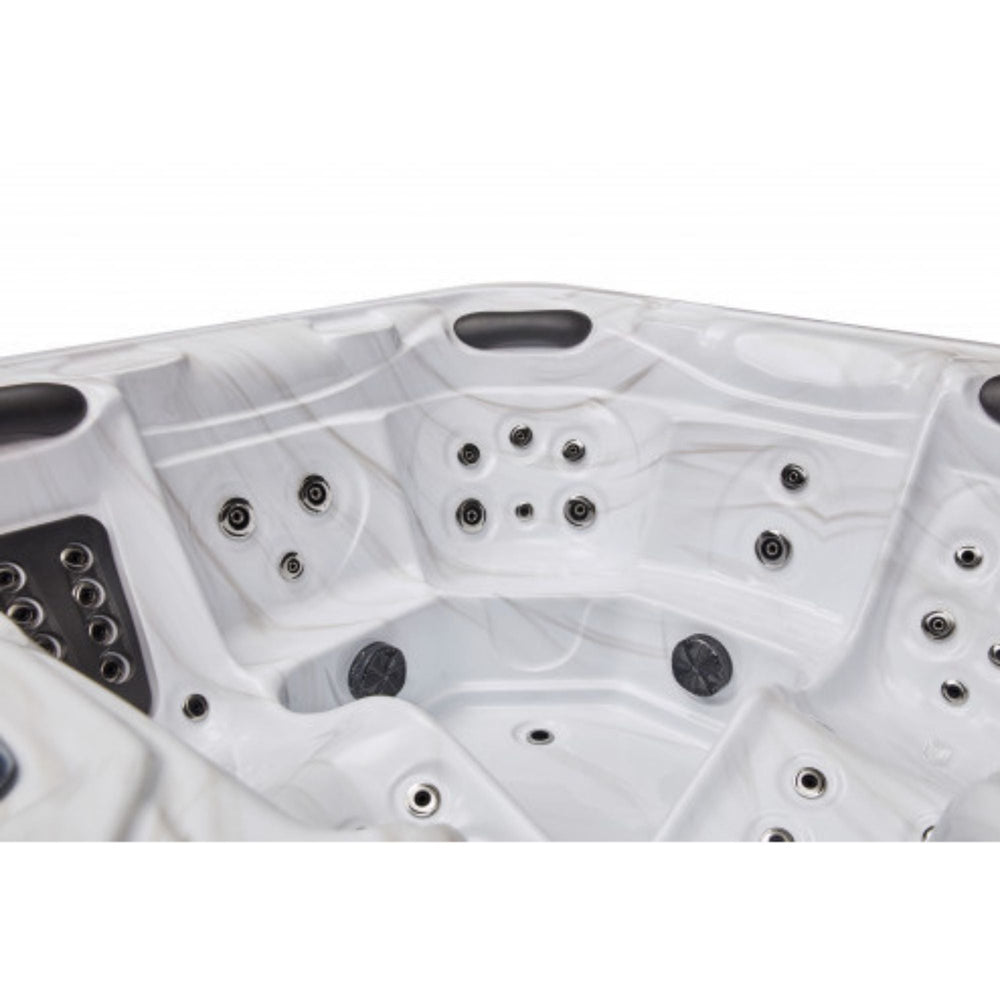 Luxury Spas Estes 5-Person Hot Tub WS-594 Close Up Neck Pillows And Jets