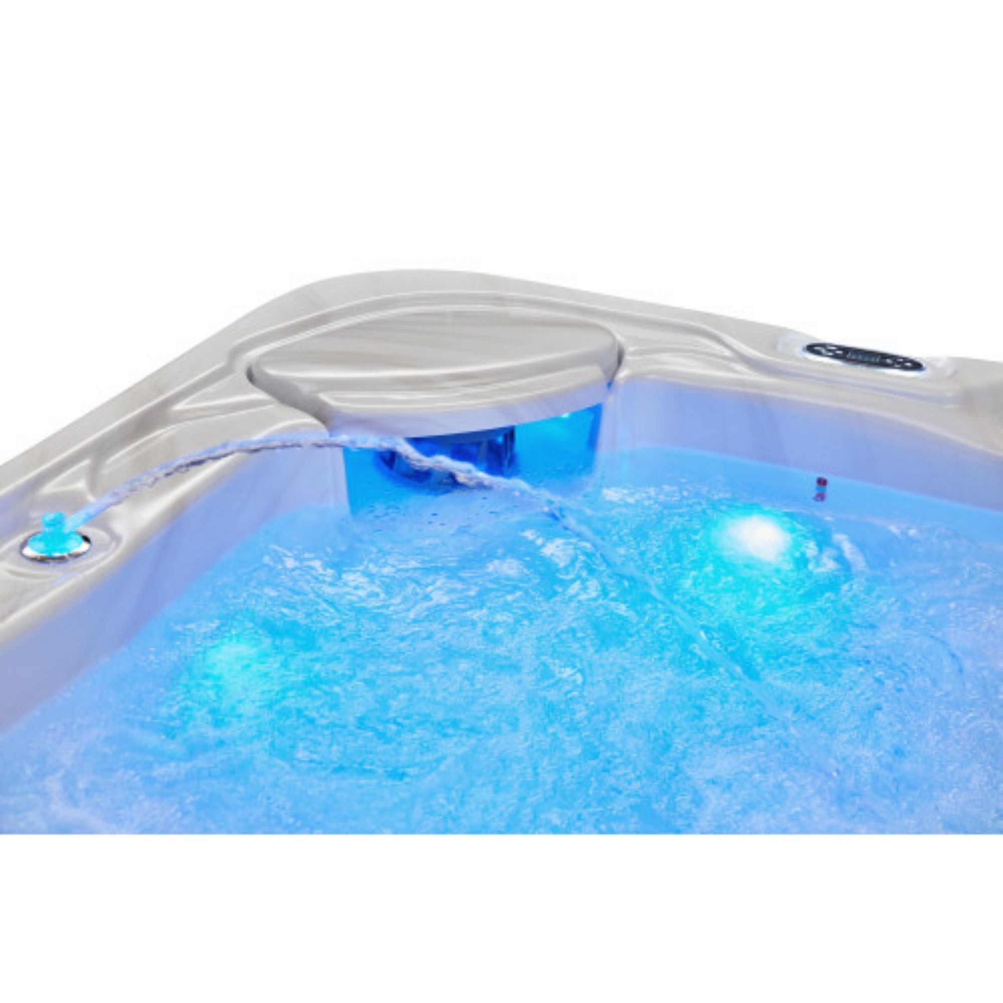 Luxury Spas Infinity 5-Person Hot Tub Close Up  Jet Pumps