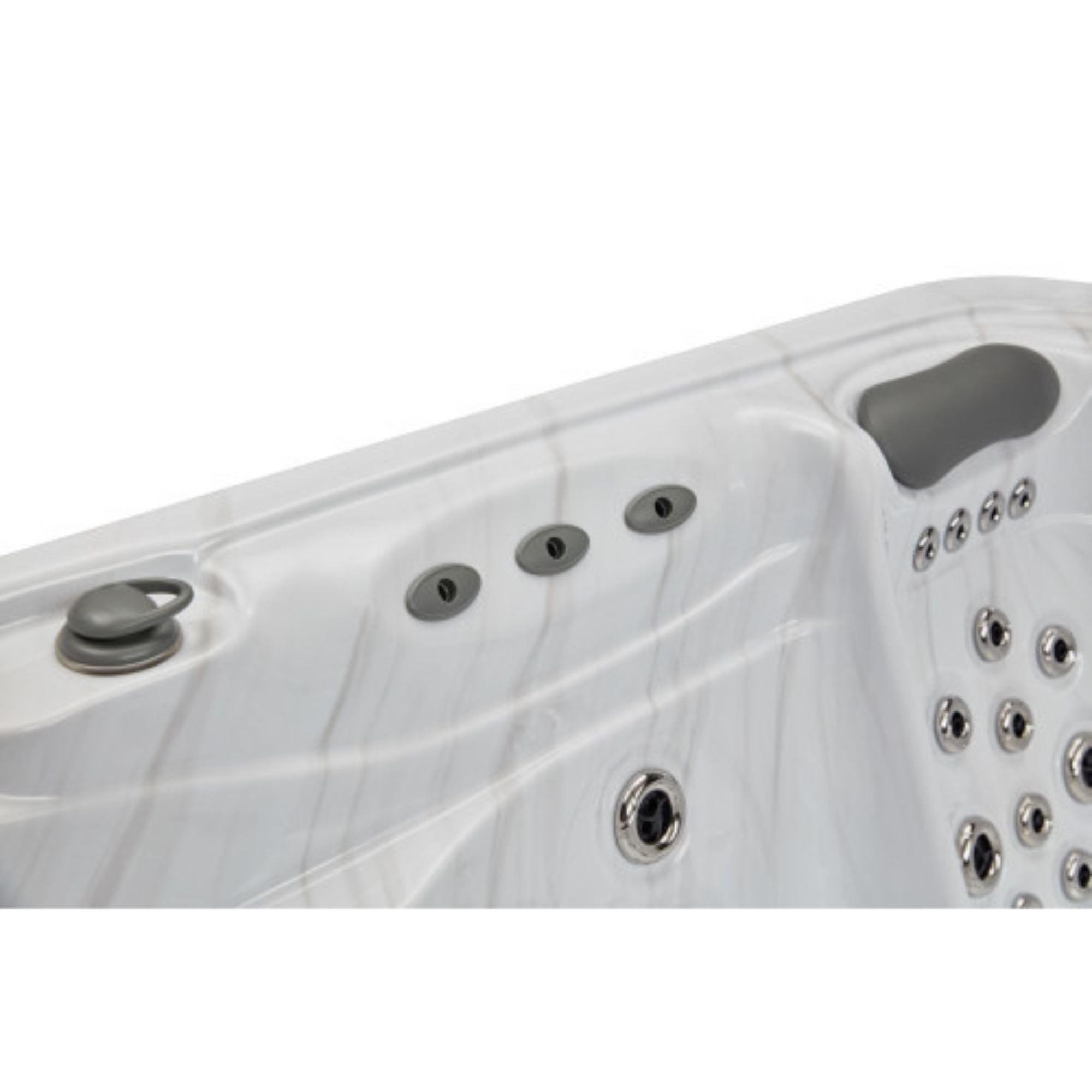 Luxury Spas Infinity 5-Person Hot Tub Close Up  Water Filtration Pump