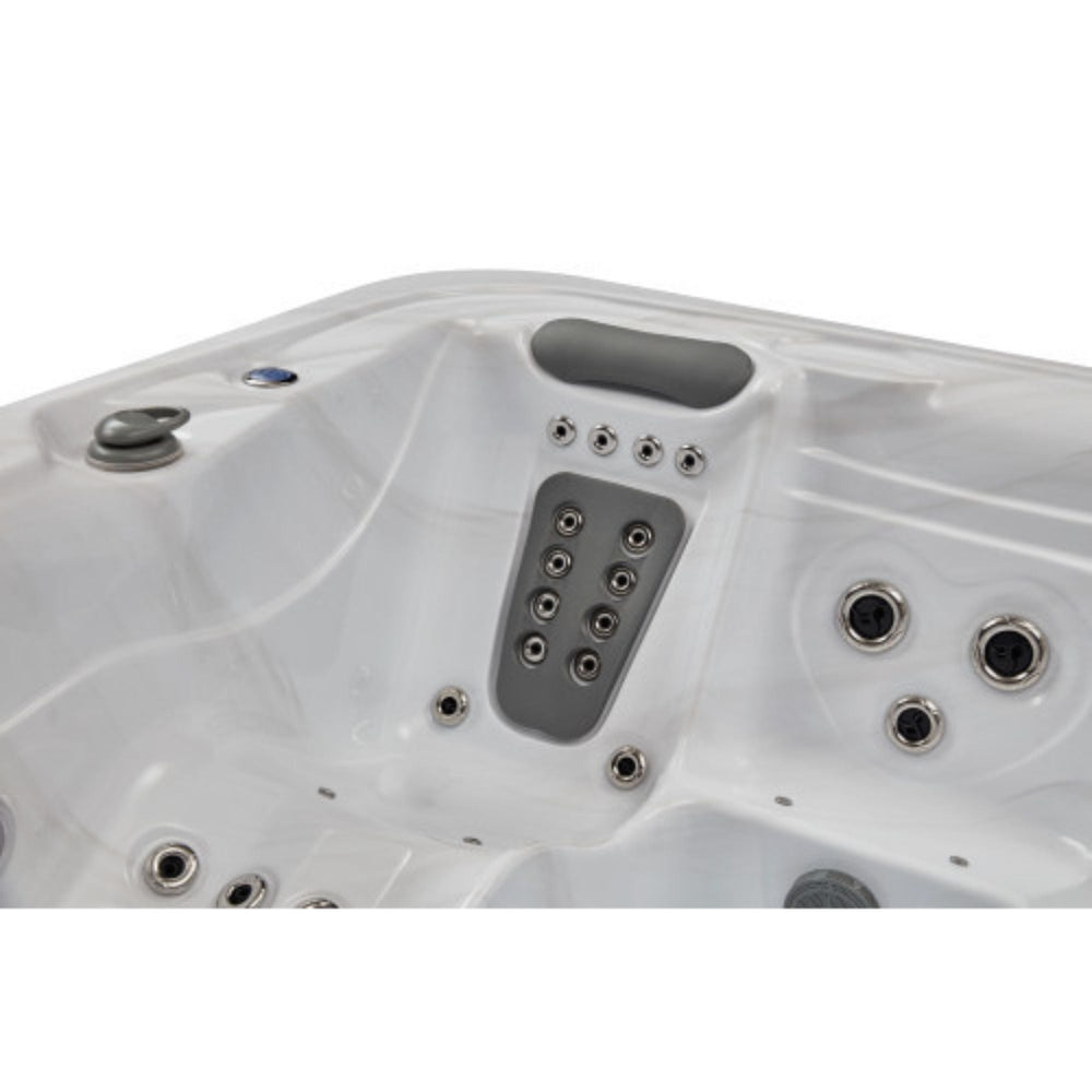 Luxury Spas Infinity 5-Person Hot Tub  Neck Pillows Close View