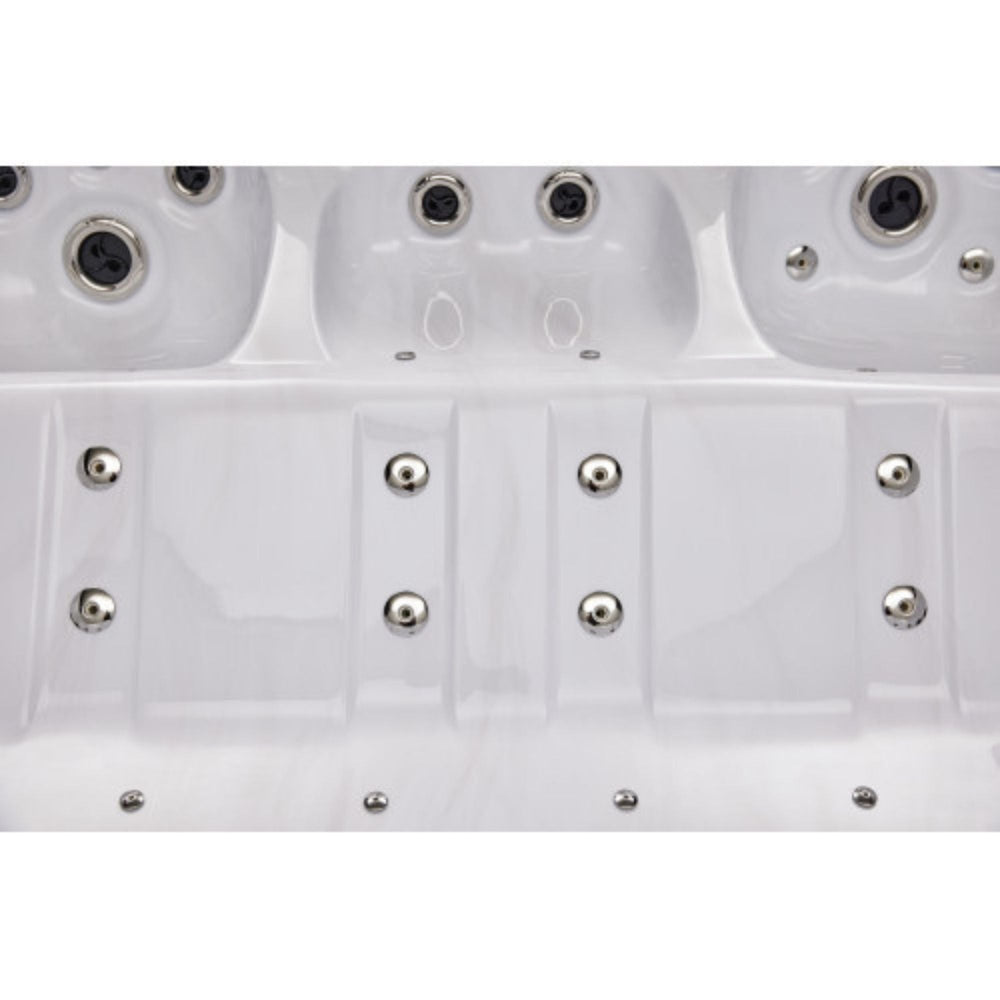Luxury Spas Social 5 Person Hot Tub Close Up Air Bubble Jets