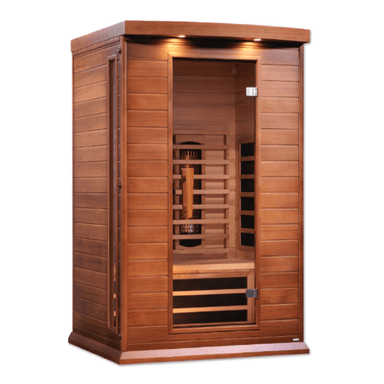 Maxxus 2 Person Full Spectrum Near Zero EMF FAR Infrared Canadian Red Cedar Sauna, MX-M206-01-FS CED