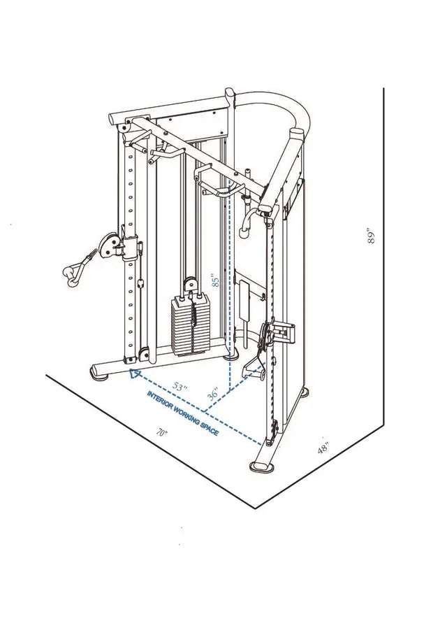 Dual Adjustable Pulley System Functional Trainer MX1161