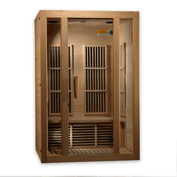 Maxxus Bellevue 2-Person Near Zero EMF  FAR Infrared Sauna MX-J206-01-ZF	Front View 
