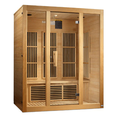 Maxxus Bellevue 3-Person Near Zero EMF  FAR Infrared Sauna MX-J306-01-ZF	Front Left View
