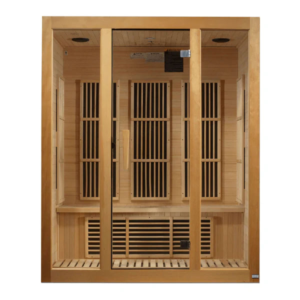 Maxxus Bellevue 3-Person Near Zero EMF  FAR Infrared Sauna MX-J306-01-ZF	Front View 
