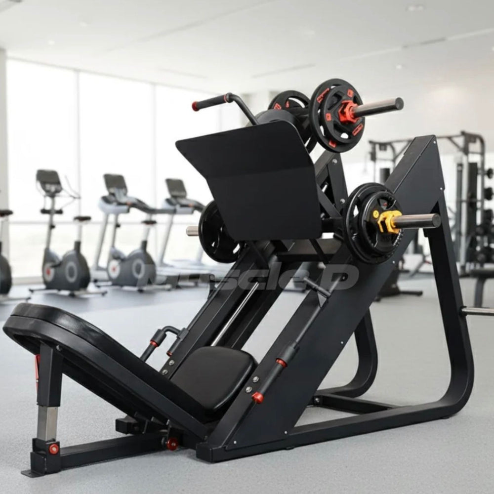 Muscle D Fitness Exel Linear Leg Press PL-E-LLP inside a gym enviroment