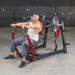 Muscle D Power Leverage V2 Chest Press with Olympic plates loaded