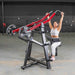 Muscle D Power Leverage V2 Iso-Lateral Lat Pulldown, showcasing wide-grip lat exercise with 25-lb Olympic plates.