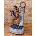 Power Plate pro5 with squat exercises and dumbbells.