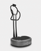 Gray power plate move with black handle on a white background