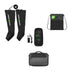 Collection of black Rapid Reboot Compression Boots electronic devices with green branding on a white background