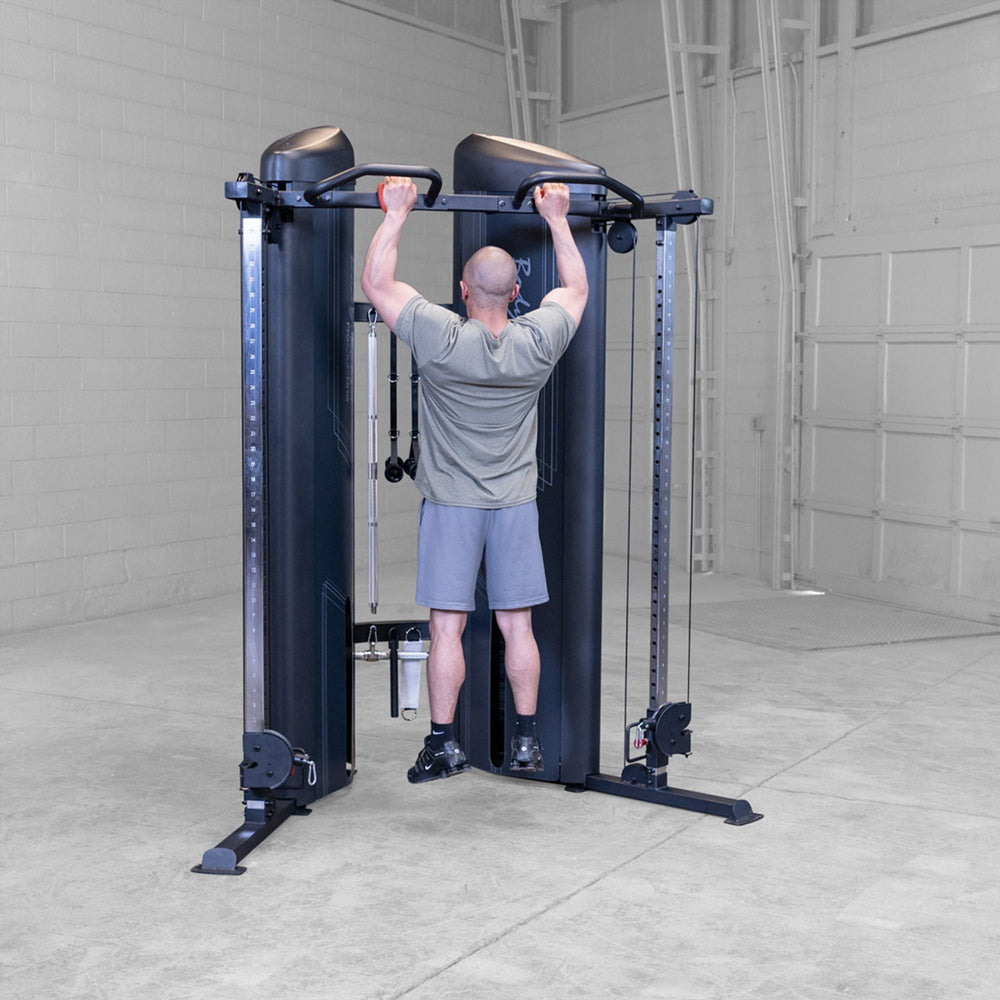 Pulls up on a Body-Solid Pro ClubLine S2CCX Series II Cable Column in black