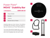 Power Plate Move Stability Bar compents with phone holder