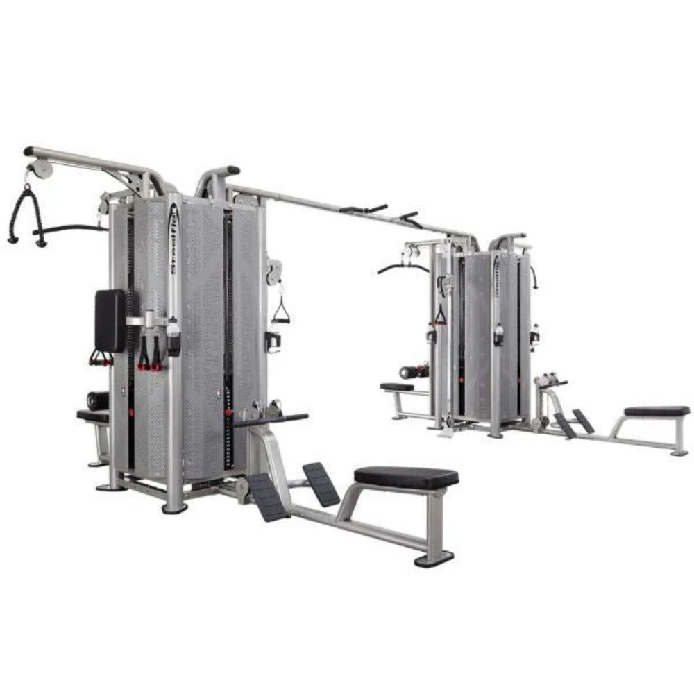 Steelflex 8 Stack Jungle Gym JG8000S with shrouds side angle view