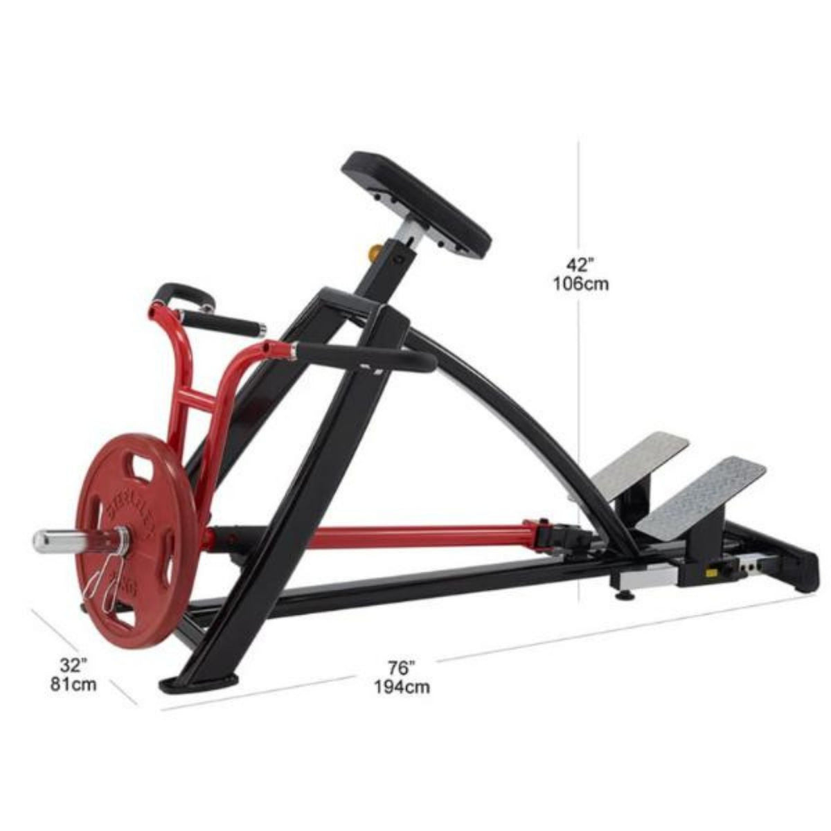 Steelflex T-Bar Row PLTR Dimensions