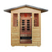 Wooden SunRay Grandby 300D3 with glass doors on a white background