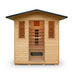 Wooden Sunray sauna HL400D3 with a black roof on a white background