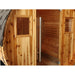 SunRay-Aurora 2-4 person Barrel Sauna with glass doors and interior benches